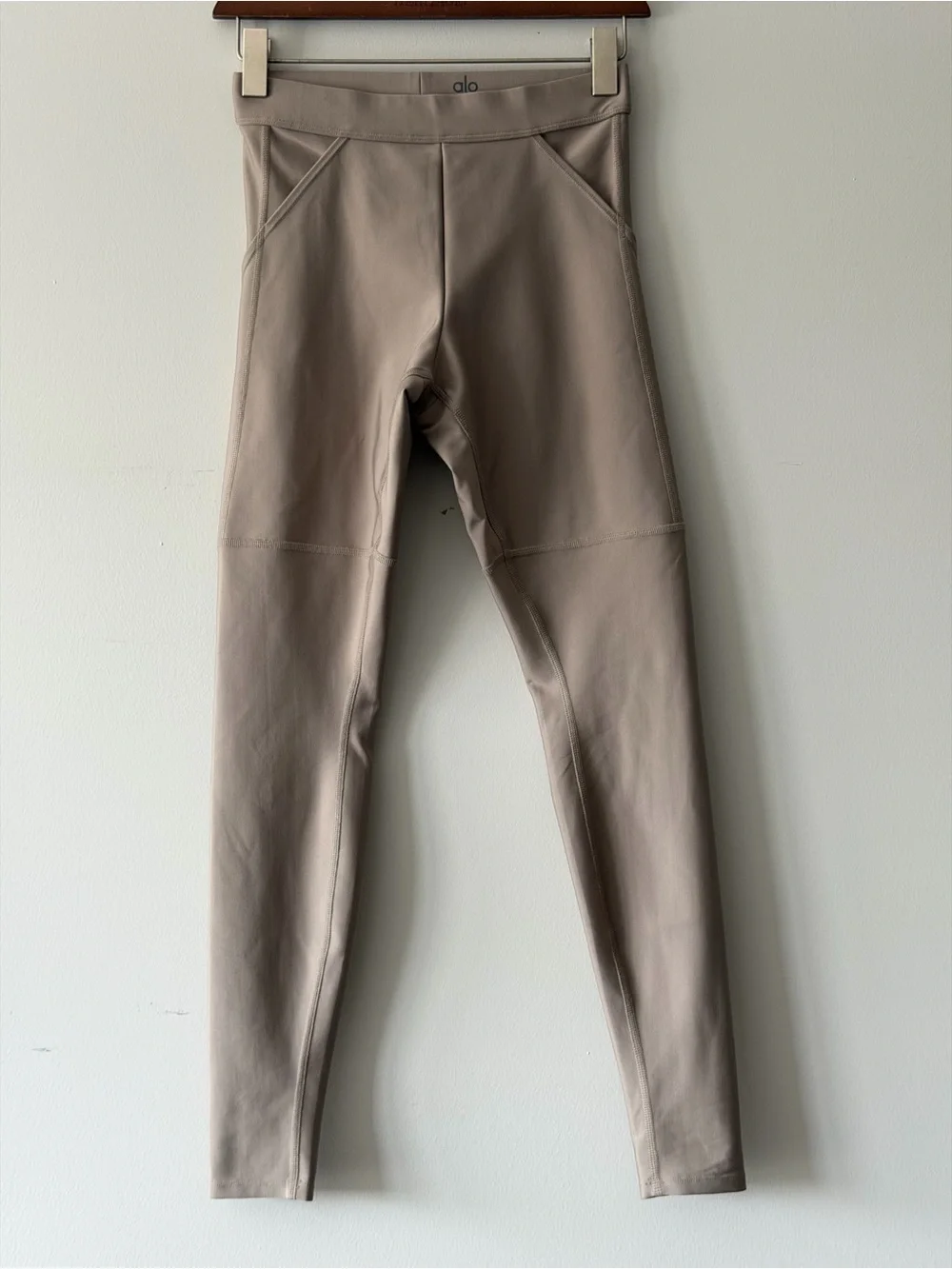 Alo yoga high waist leggings size small beige neutral taupe color